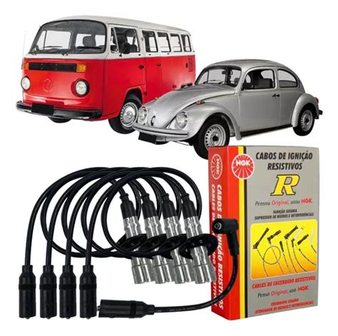 Jogo Cabo Vela Vw Kombi Fusca Rosca Longa Catalizador Frete grátis