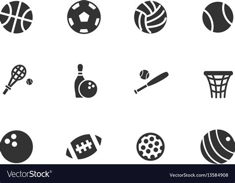 Sport Balls Icon Set Royalty Free Vector Image