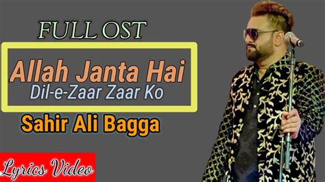 Dil Zaar Zaar Full Ost Lyrics Sahir Ali Bagga Youtube