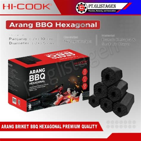 Jual Hi Cook Arang Bbq Hexagonal Batok Arang Bbq Grade Premium