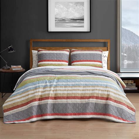 Buy Eddie Bauer Queen Quilt Set Cotton Reversible Bedding With Matching Shams Lightweight