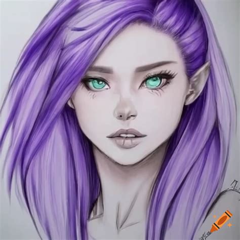 Anime Girl With Lavender Hair And Electric Powers On Craiyon