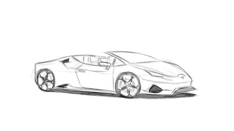 How To Draw A Lamborghini Huracan Easy Steps Youtube