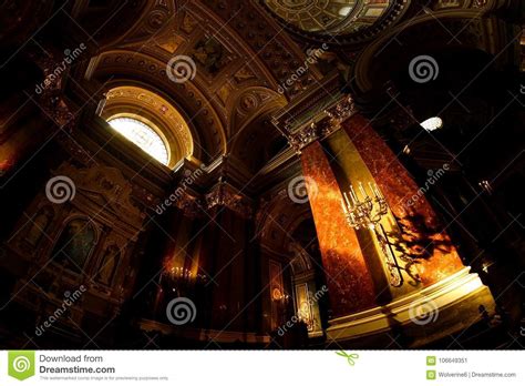 Indoor the St. Stephen`s Basilica Stock Image - Image of paintings ...