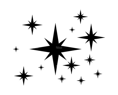 Sparkle Stars Svg Sparkle Stars Cut File Sparkle Stars Png Sparkle