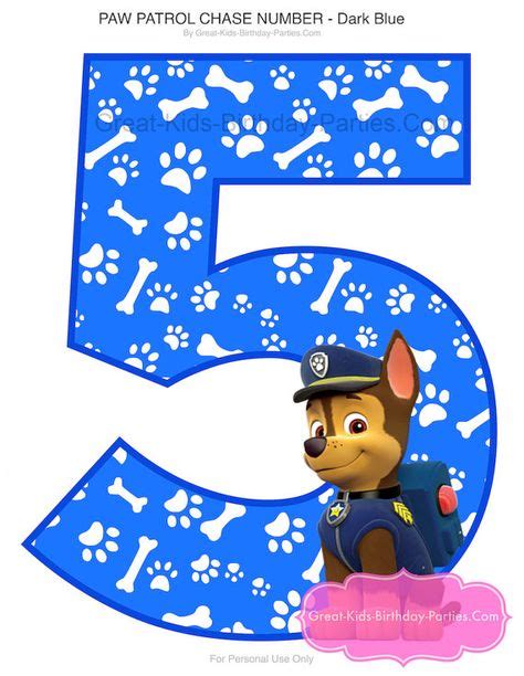 Números personalizados Patrulha canina 5 Paw Patrol in 2019