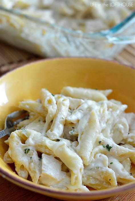 Three Cheese Chicken Alfredo Bake