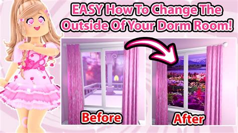 EASY How To Change The Outside Of Your Dorm Room Royale High Dorm Hacks