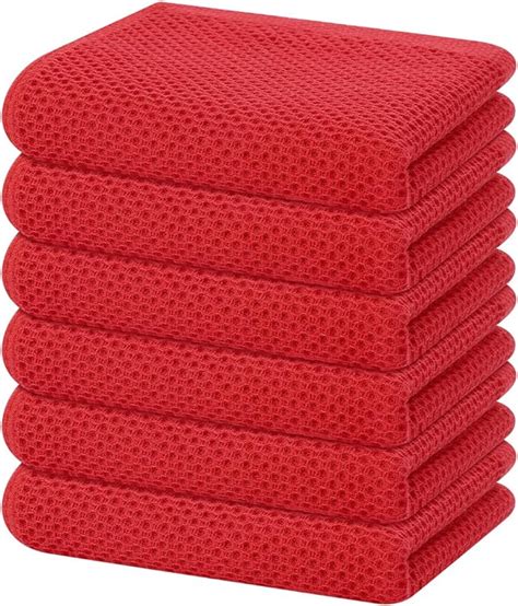 Amazon Homaxy Cotton Waffle Weave Kitchen Dish Towels Ultra