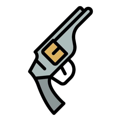 Premium Vector Revolver Icon Outline Revolver Vector Icon Color Flat Isolated