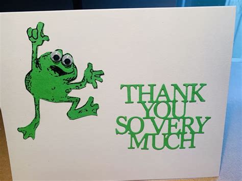 Frog Thank You Card Cards Thank You Cards Holiday Cards