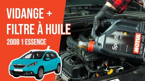 Vidange et changement du filtre à huile PEUGEOT 2008 1 1 2 PURETECH