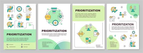 Prioritization Blue And Yellow Brochure Template Leaflet Design With Linear Icons Editable 4