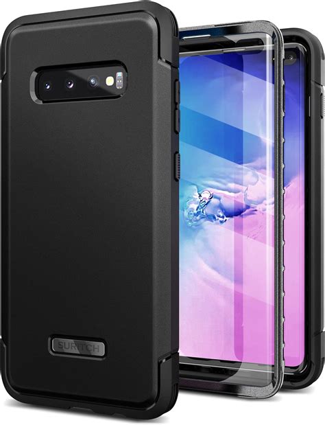 WE LOVE CASE Hülle für Samsung Galaxy S10 Plus, Stoßfest Handyhülle 360