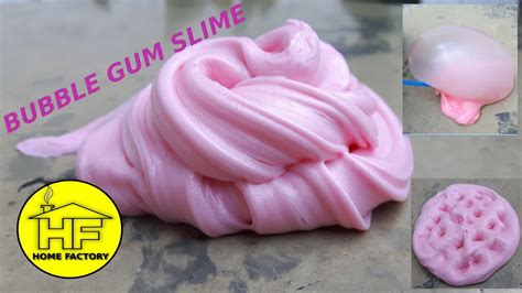 How To Make Bubble Gum Slime Slime Bubble Fluffy Slime Slime