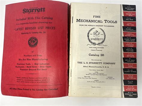 Lot 195 Vintage Starrett Tool Catalogs 18 23 26 TIMELESS GEMS