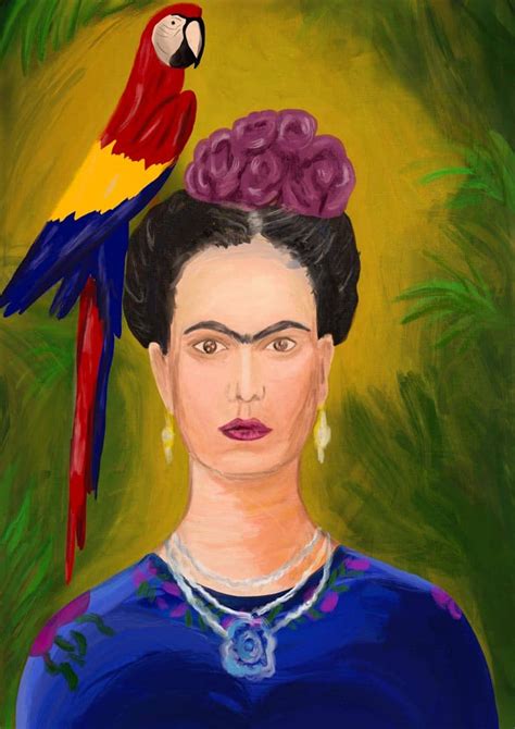 Mexican Art Inspiret by Frida Kahlo no. 1 Poster - artsyfartsy.eu