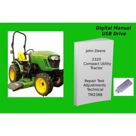 John Deere 2320 Compact Utility Tractor Repair Test Adjustments Technical Manual Ebay