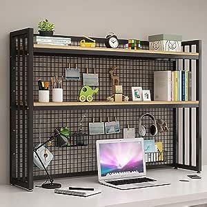 Amazon Tier Desktop Bookcase For Computer Desk Wood Countertop