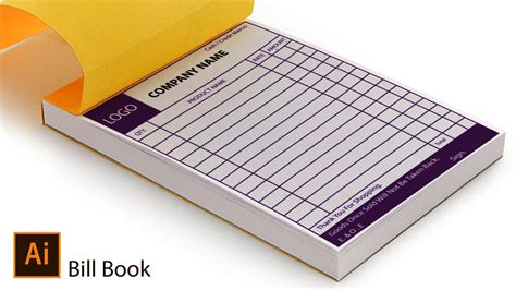 Free 2549 Bill Book Mockup Yellowimages Mockups