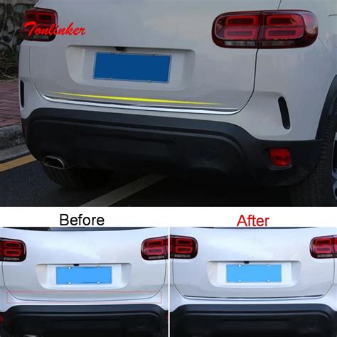 Tonlinker Exterior Rear Tank Edge Cover Sticker For Citroen C Aircross