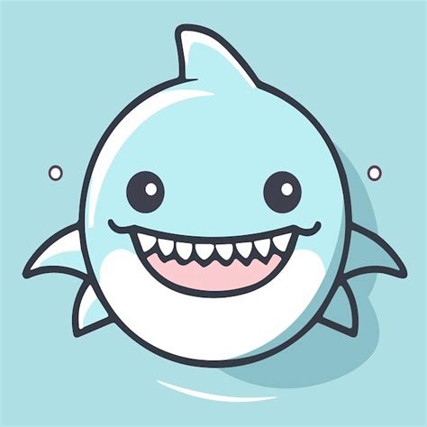 Premium Vector | A shark with a big smile on its face.