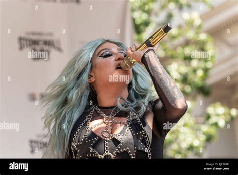 New York New York USA 24th June 2022 Singer Kesha Performs On