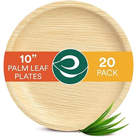 Amazon Brheez Palm Leaf Plates Ct Inch Eco Friendly