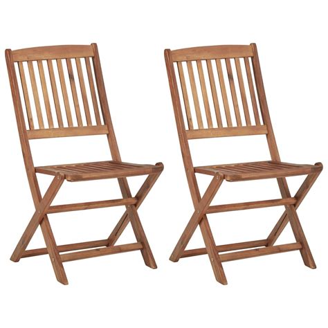 Home Chaises Pliables D Extérieur 2 Pcs Bois D Acacia Solide 4 Lestendances Fr