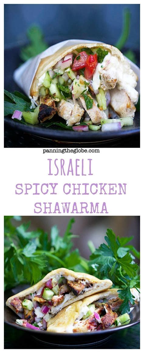 Spicy Chicken Shawarma With Chopped Salad And Lemony Tahini Sauce