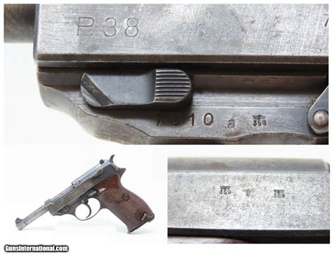 C1944 World War Ii Walther Ac44 Code P38 German Military 9mm Pistol