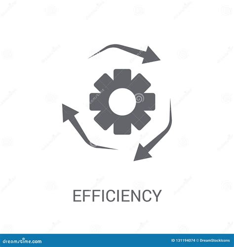 Efficiency Icon Trendy Efficiency Logo Concept On White Background