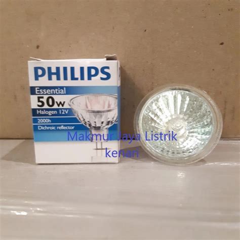 Jual PHILIPS ESSENTIAL 50W 50 Watt HALOGEN MANGKOK MR16 12V 2000H