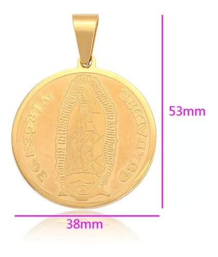 Medalla Virgen De Guadalupe Oro 24k Lam Calendario Azteca 265 En