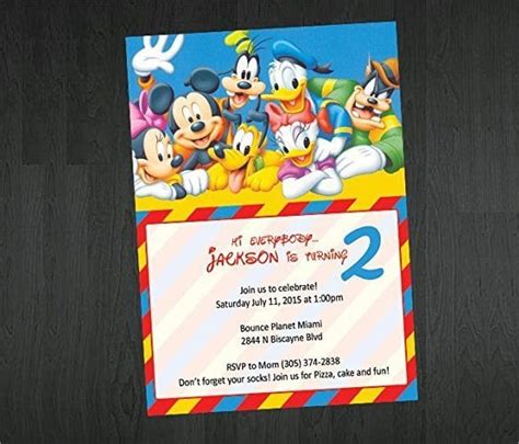 32 Mickey Mouse Birthday Invitation Templates Free Sample Example