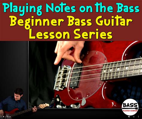 Beginner Bass Lesson Playing Notes On The Bass Bass Player Center