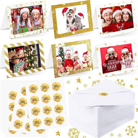 Amazon Set Christmas Photo Frame Greeting Cards With Photo