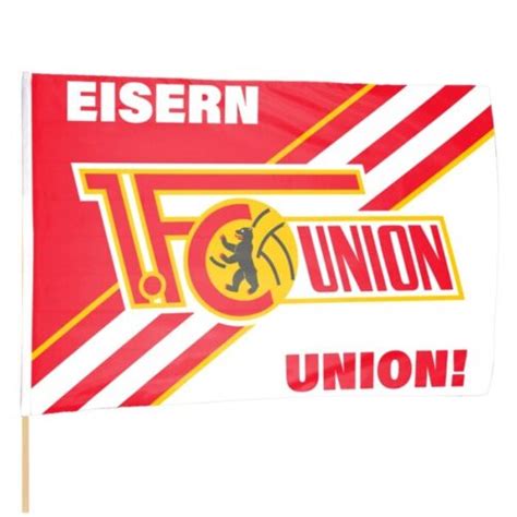 Stockflagge Stockfahne 1 FC Union Berlin Eisern Union 60 X 90 Cm