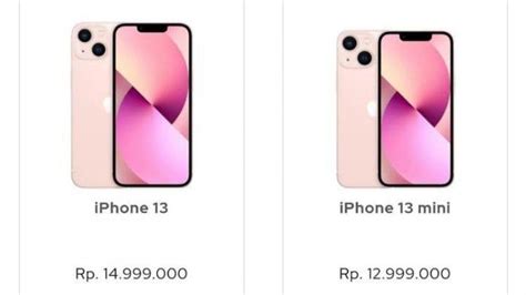 Daftar Harga Resmi Iphone 13 Iphone 13 Mini Iphone 13 Pro Dan 13 Pro Max Di Indonesia