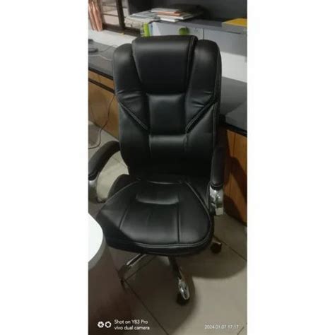 Black Revolving Leather Office Chair At Rs