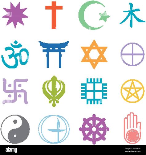 World Religion Symbols Concept Illustration Stock Vector Image And Art