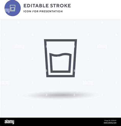 Glass Of Water Icon Vector Filled Flat Sign Solid Pictogram Isolated