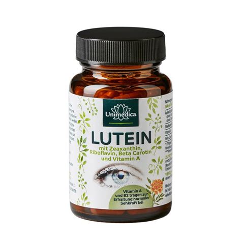 Lutéine avec zéaxanthine vitamine B2 bêta carotène vitamine A