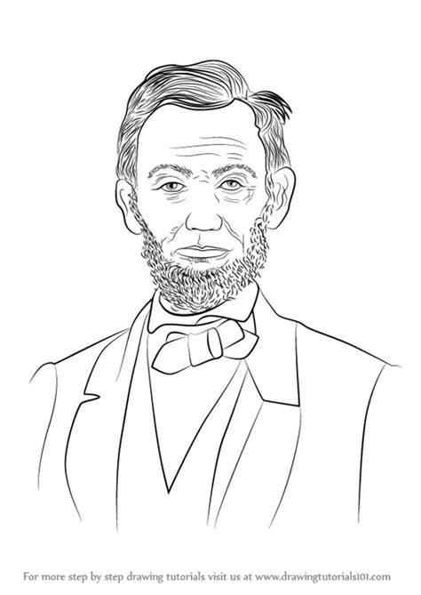 Learn How to Draw Abraham Lincoln (Politicians) Step by Step : Drawing ...