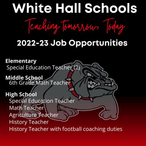 Job Opportunities | White Hall School District