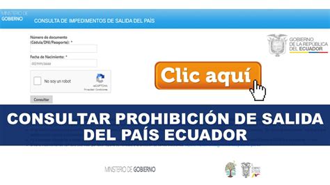 Consultar Impedimento De Salida Del Pa S Informe Ecuador