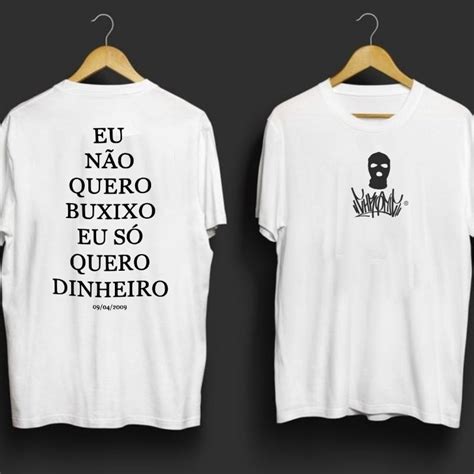 Camiseta Oversized Eu não quero BUXIXO só quero Dinheiro Streetwear