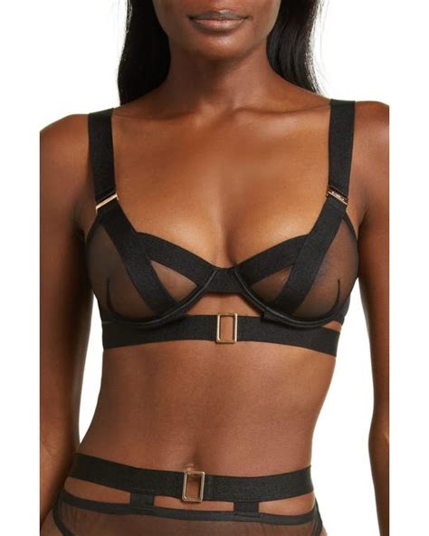 Bluebella Trinity Cutout Underwire Bra In Black Lyst