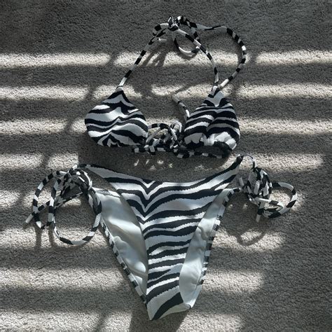 Triangl Triangle Zebra Bikini Worn But In Good Depop