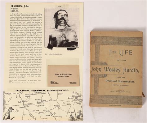 Sold Price John Wesley Hardin Book And Business Card [163287